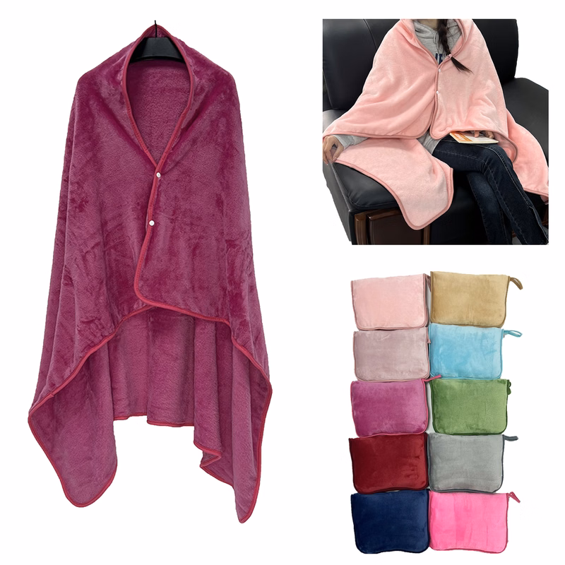 Portable Fleece Cape Blanket