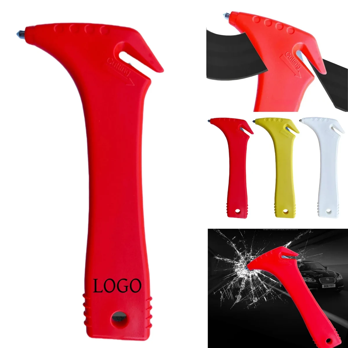 Emergency Safety Hammer With Steel Knife 1