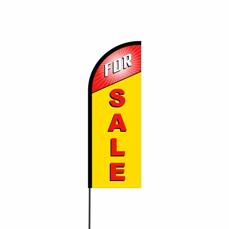For Sale Flag Kit 11' Feet Feather Flag Sign Outdoor Banner