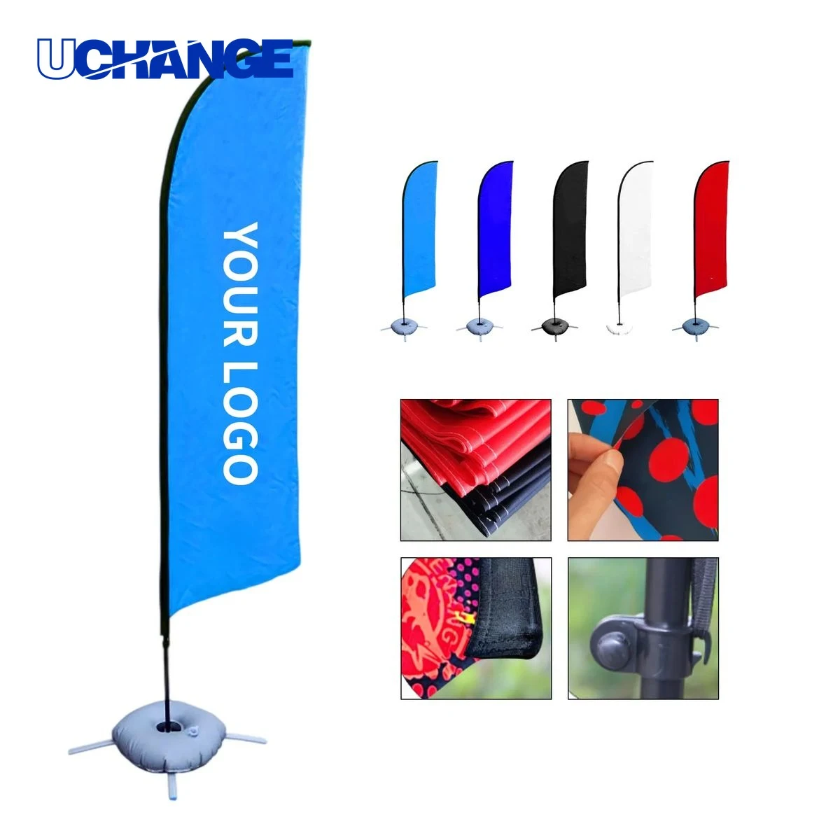 Double-Sided 11ft Feather Flag Set Kit 1