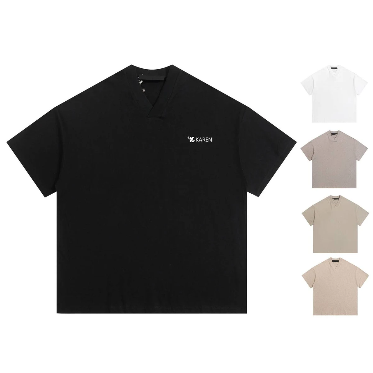 Soft Cotton V-Neck Lightweight Breathable T-Shirt 1