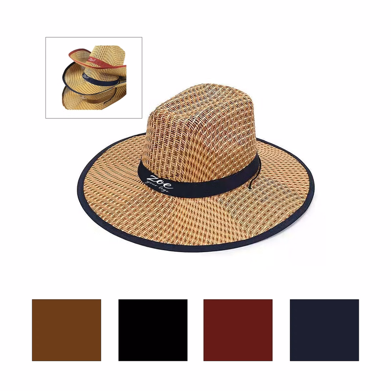 Customized Promotion Wide Brim Western Cowboy Straw Hat
