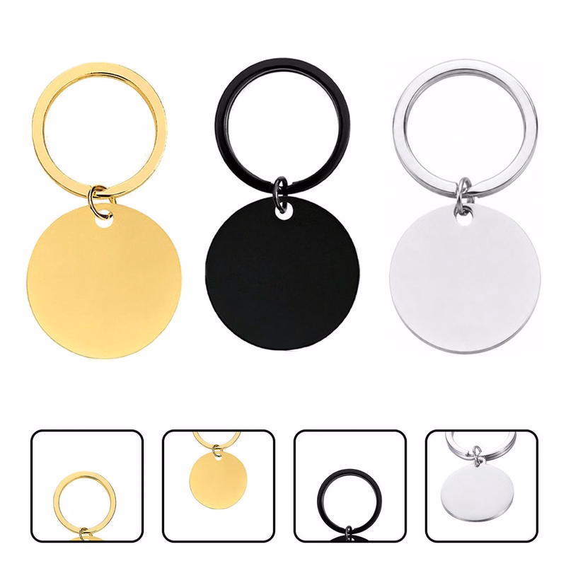 Blank Face Metal Keychain