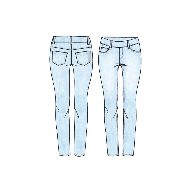 Girls Stretch Denim Jeggings - Size 4-6X 1