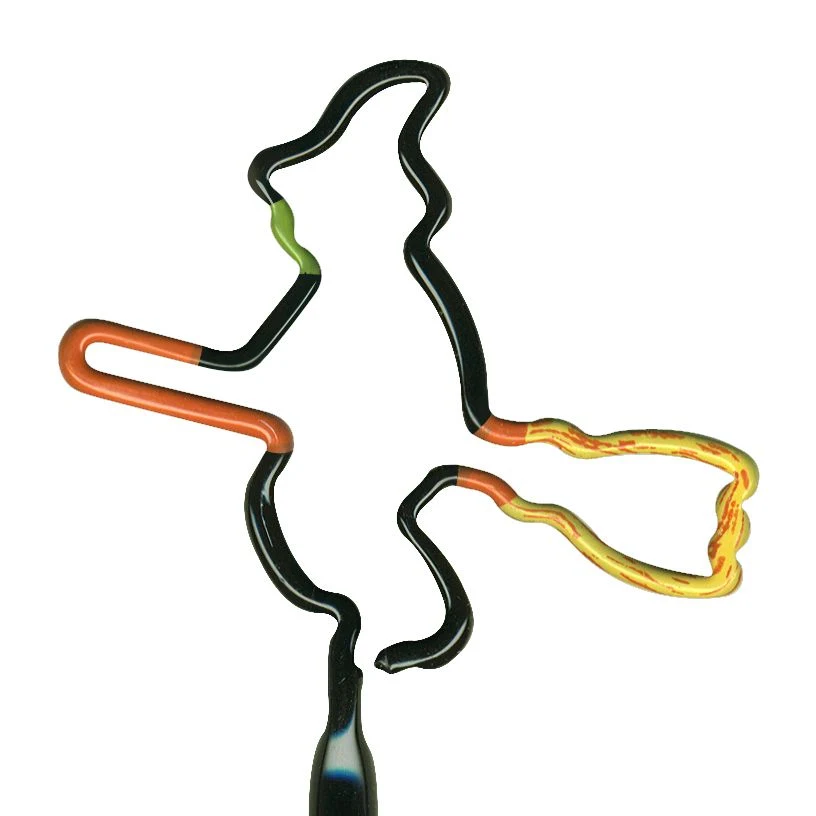 Witch On Broom Multi-Color Inkbend Standard, Bent Pen 1
