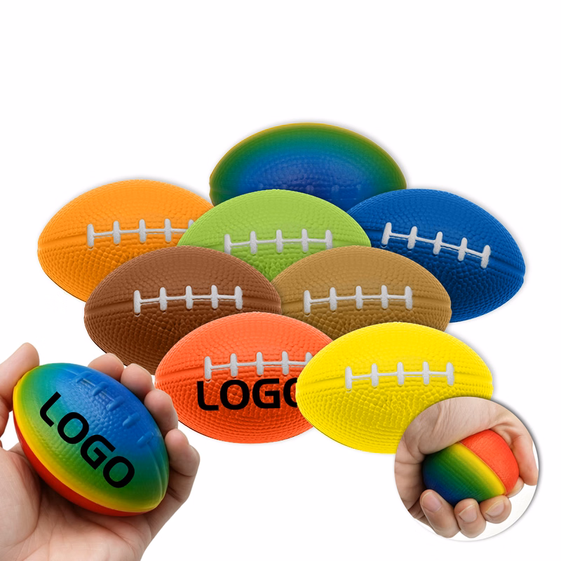Custom Printed PU Foam Football Stress Reliever Ball
