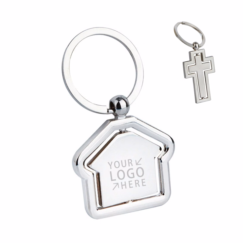 Spinning House Shape Keychain
