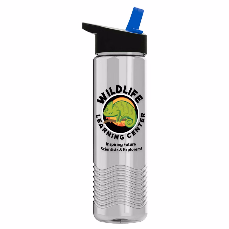 The Wave - 24 oz. Tritan Bottle with Flip straw and Digital imprint