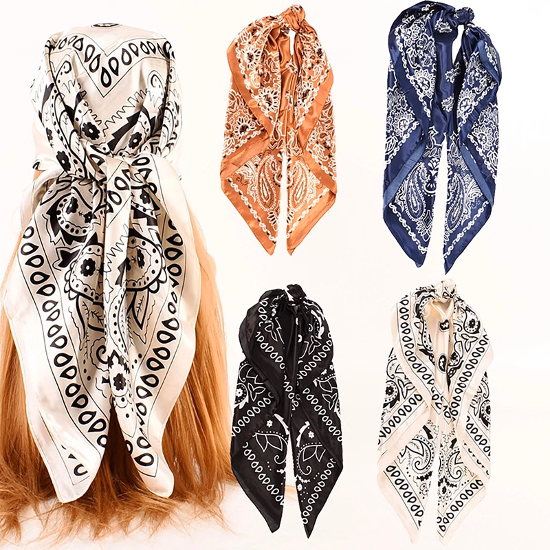 35.5 Inches Satin Head Scarf Bandana