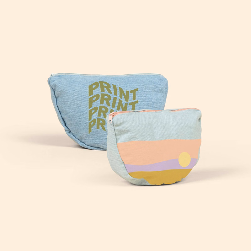WEDGE POUCH - DENIM