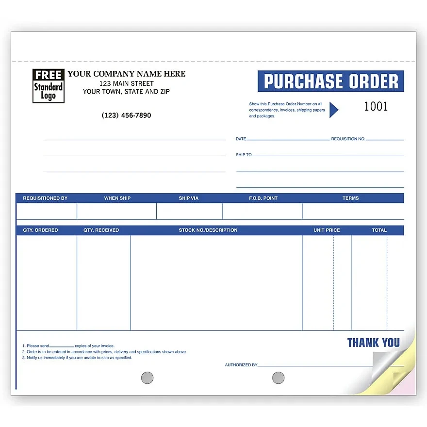 Purchase Orders, High-Impact, Small 1