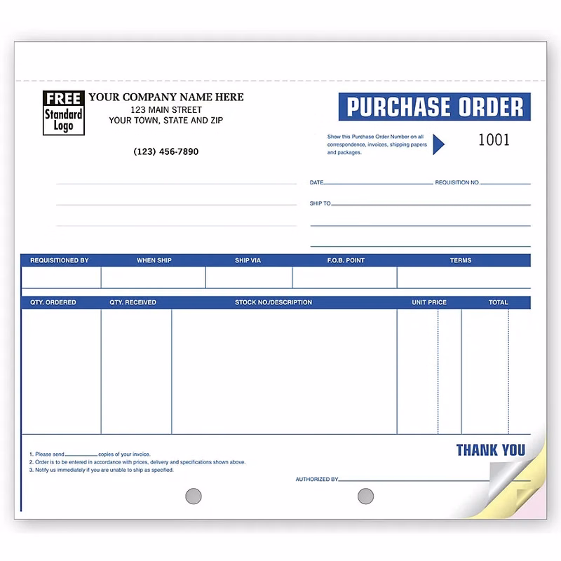 Purchase Orders, High-Impact, Small