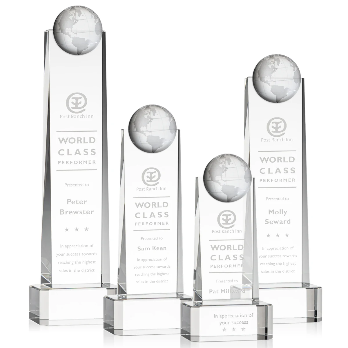 Sherbourne Globe Award on Base - Clear 1