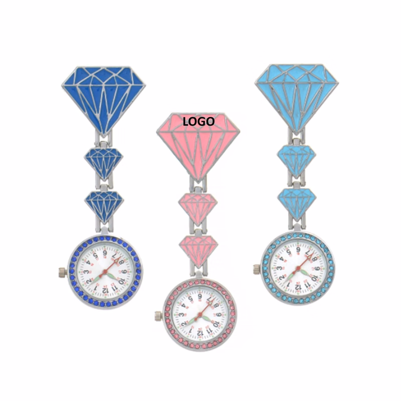 Diamond Shape Pocket Clip Nurse Watch