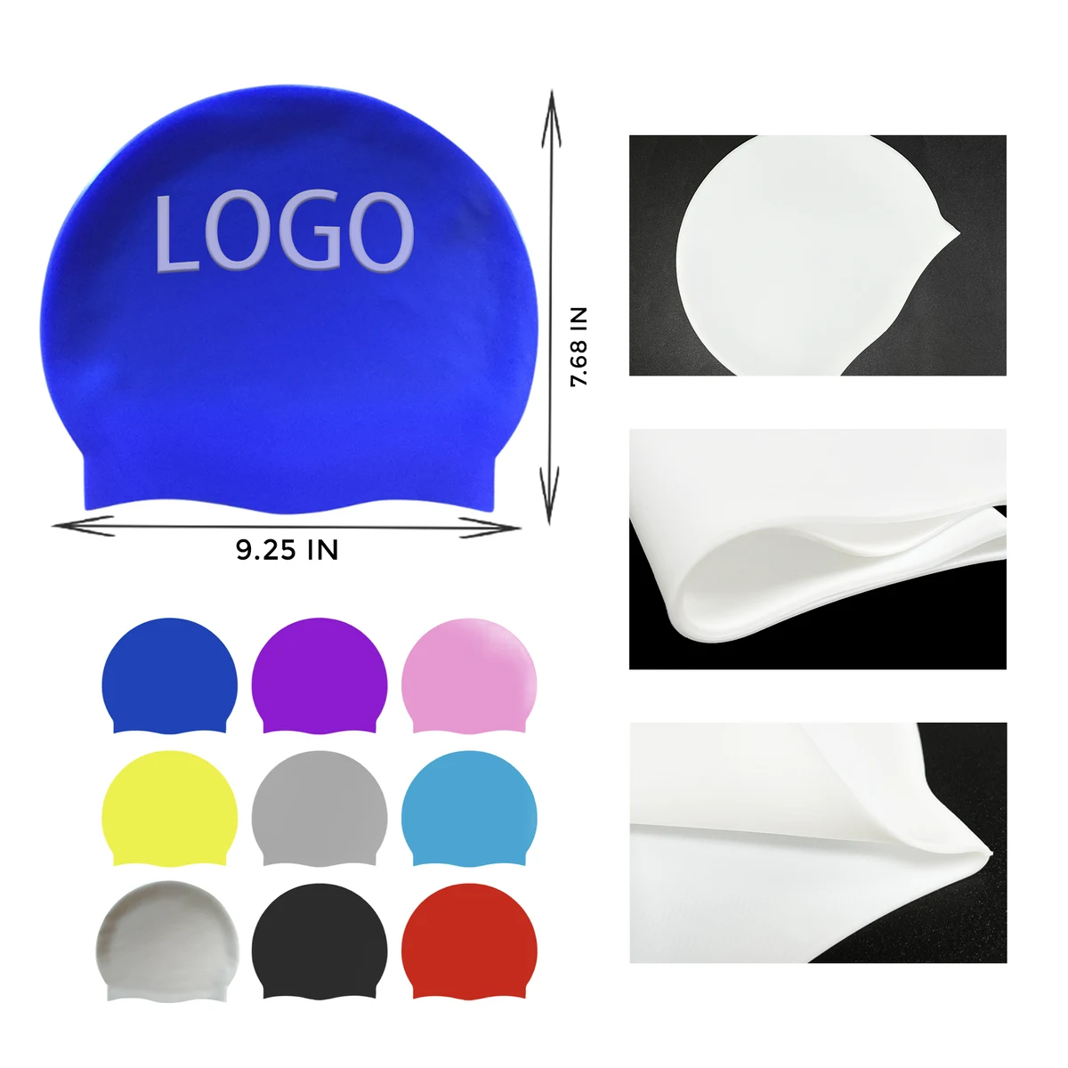 MOQ 50 PCS Silicone Swimming Cap 1