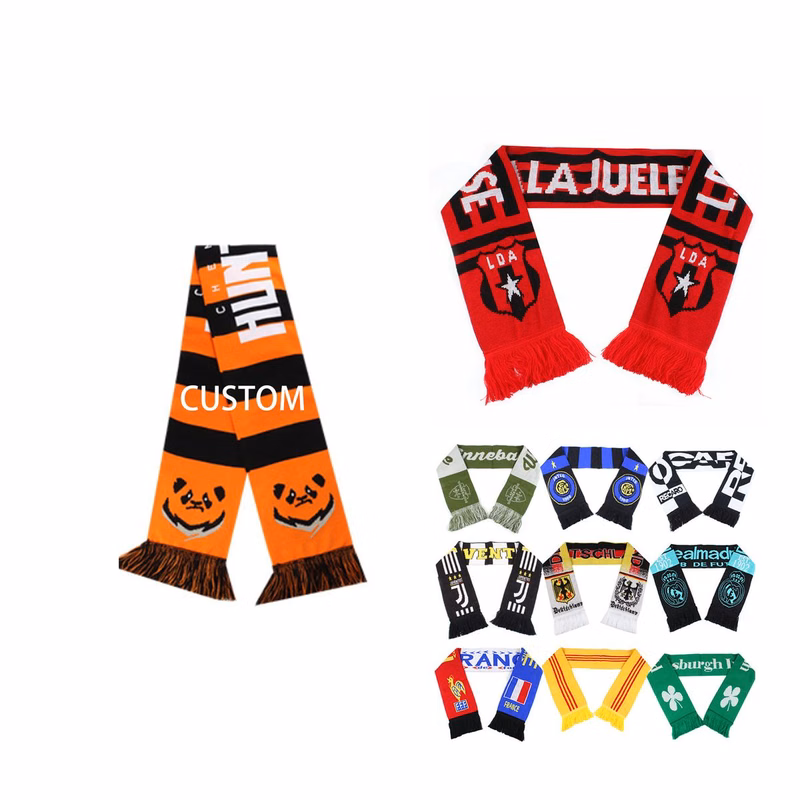 Custom Acrylic Knit Soccer Scarf
