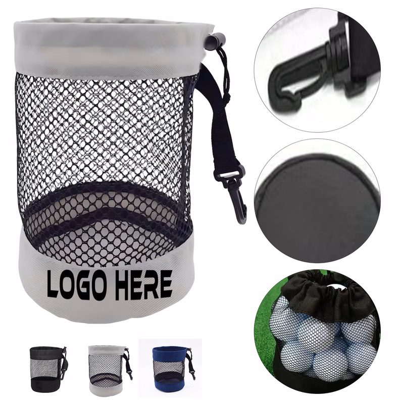 Portable On-Course Golf Ball Mesh Holder