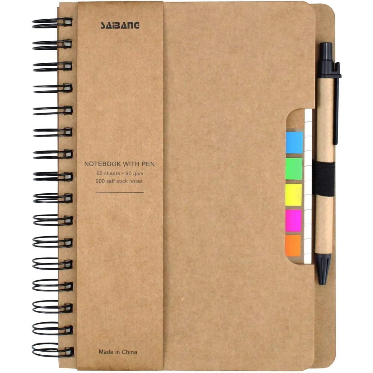 Spiral Notebook Business Notepad with Sticky Notes 1