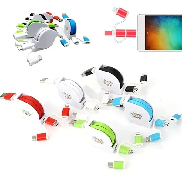 Retractable 3-in-1 Charging Cable 1