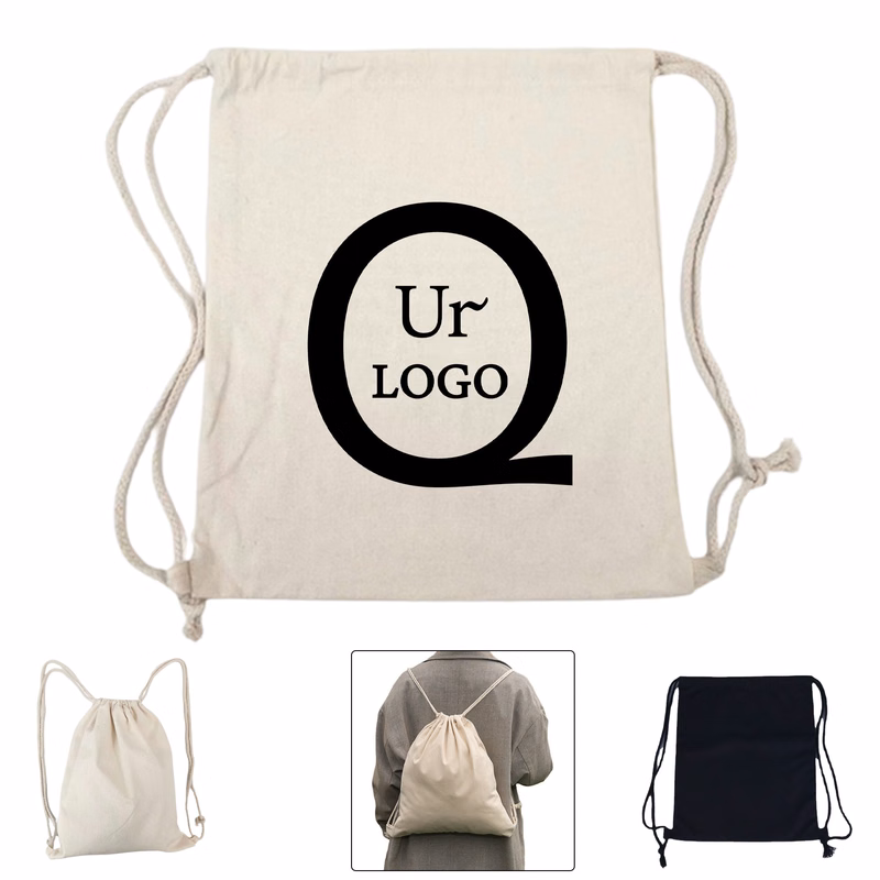 Cotton Drawstring Backpack