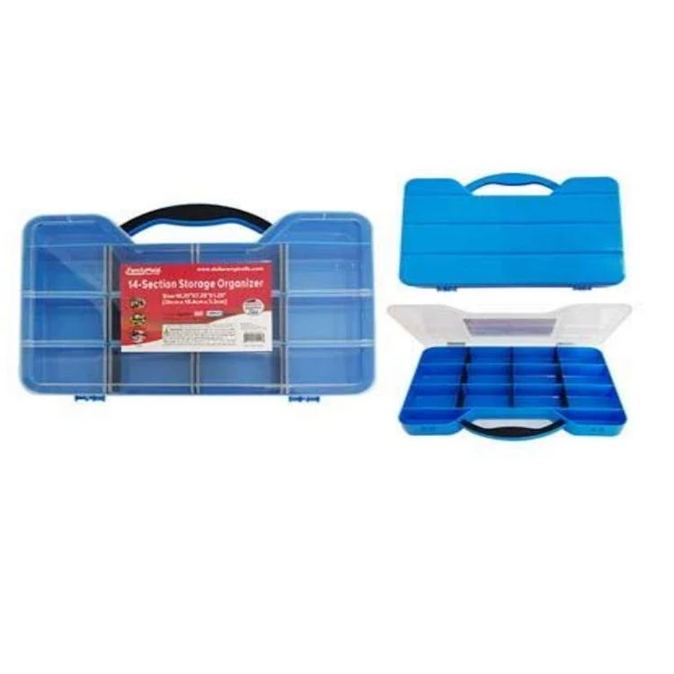 14 Section Storage Organizers - Blue 1