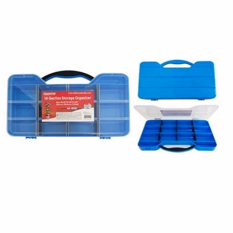 14 Section Storage Organizers - Blue