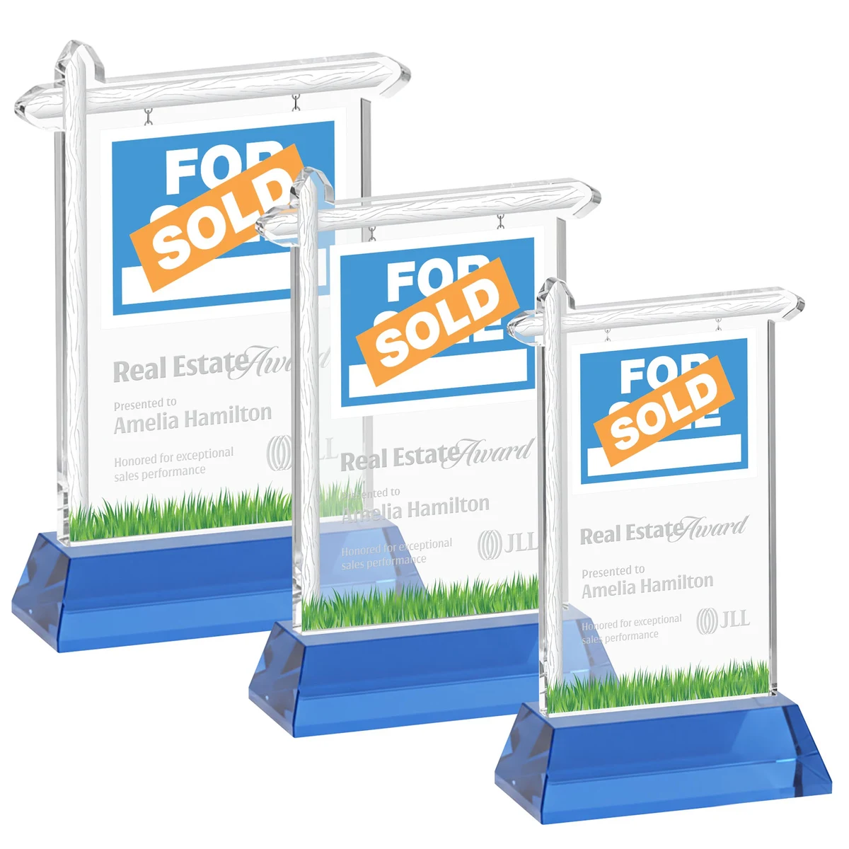 Real Estate Award on Hartford Base - Sky Blue 1