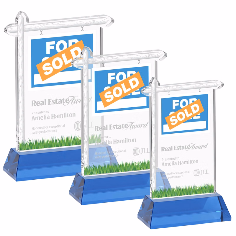 Real Estate Award on Hartford Base - Sky Blue
