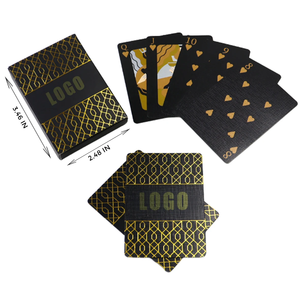MOQ 100 PCS Gold Foil Stamped Poker Cards 1