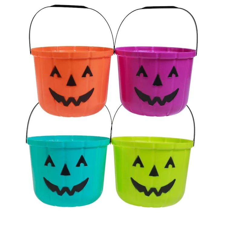 Jack-O-Lantern Molded Buckets - Assorted 1