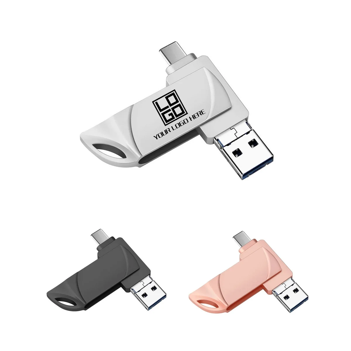 Customization 3 in 1 Usb Type-C 3.0 Flash Drive Hub 1