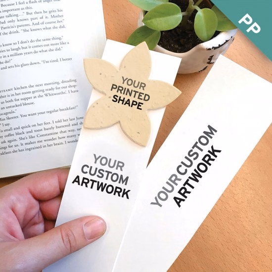 Double-Sided Large Eco Bookmark With Printed Shape