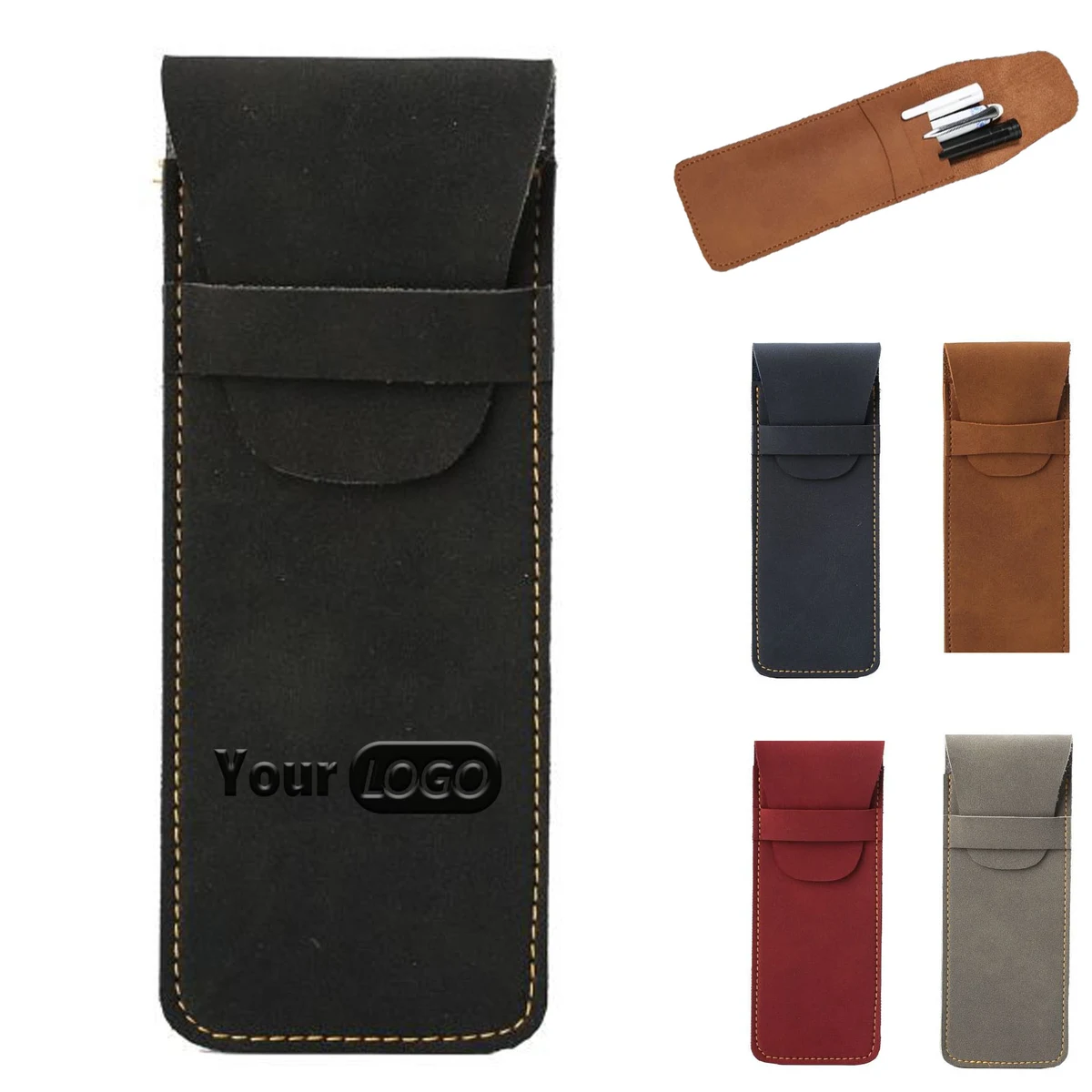 PU Leather Flip Cover Pen Case 1
