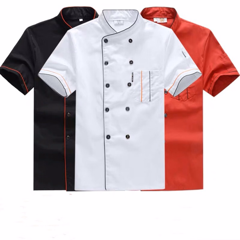 Short Sleeve Chef Coat Jacket Shirt