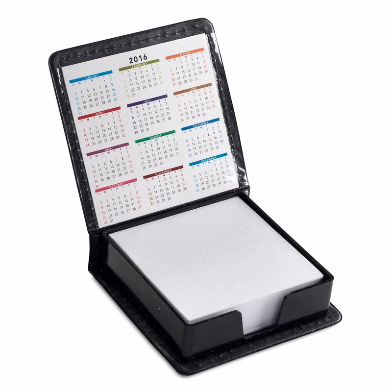 Small Batch -Leatherette Flip-Top Calendar Box with White Note