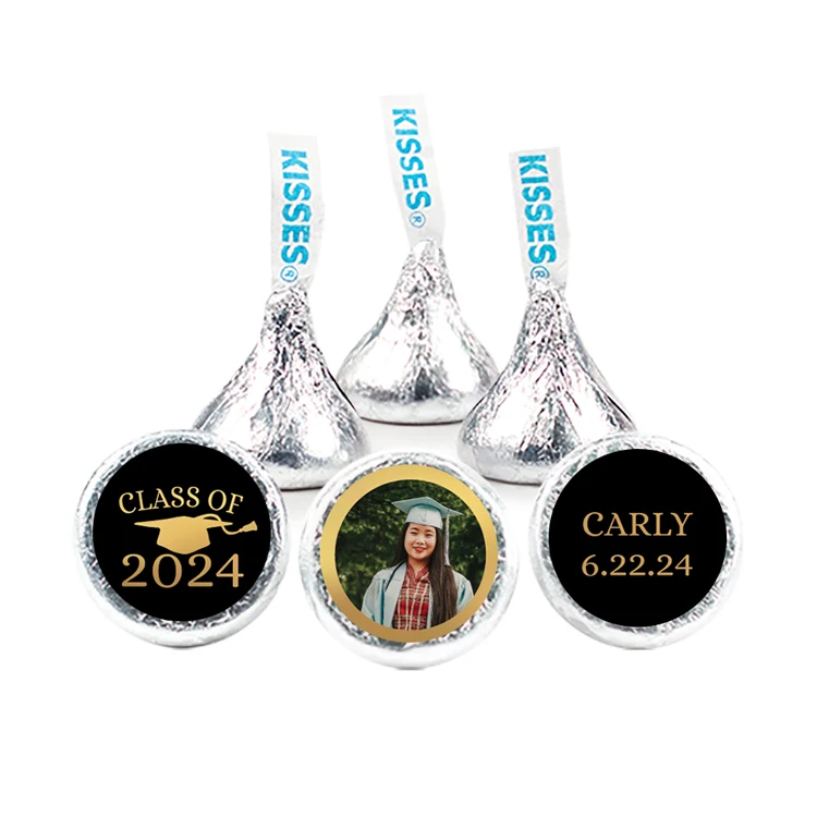 Golden Graduation Design - Hershey's Kisses w/ Full Color Label 1