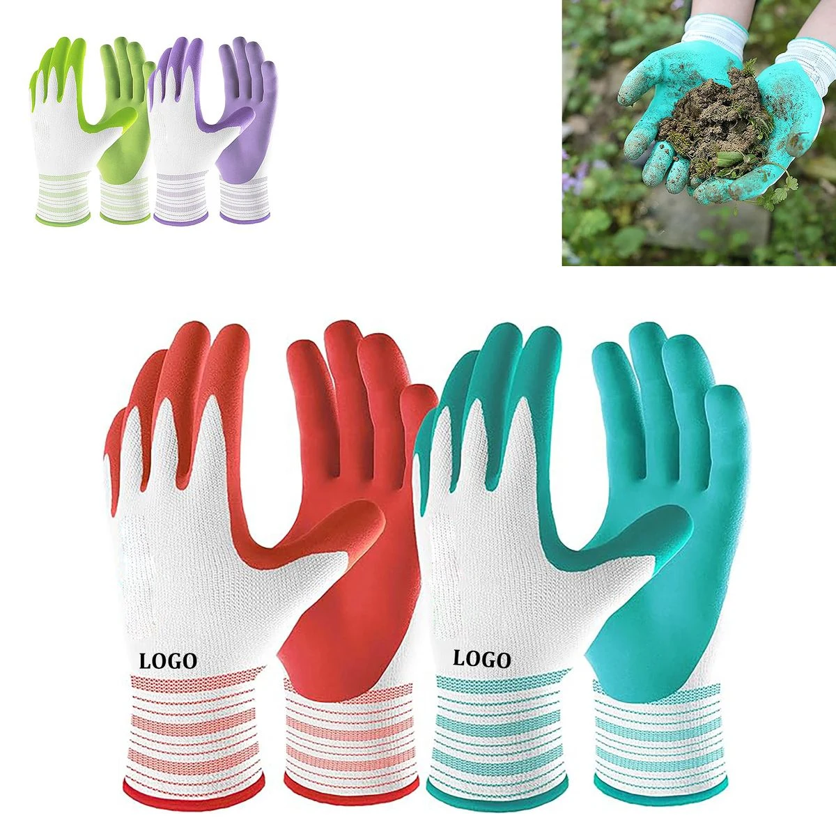 Rubber Coated Gardening Gloves 1