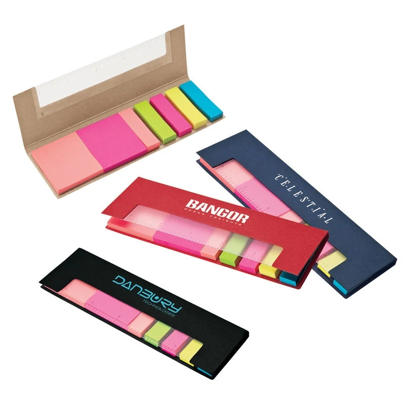 Canmore Note, Flag & Ruler Set, custom desk accessory with logo imprint 1
