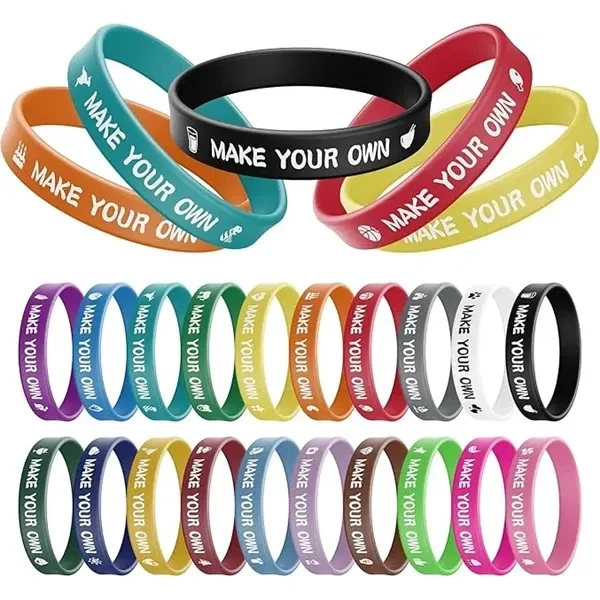 Custom Silicone Team Wristbands — Washable 100% Pure Rubber Sports Identity 1