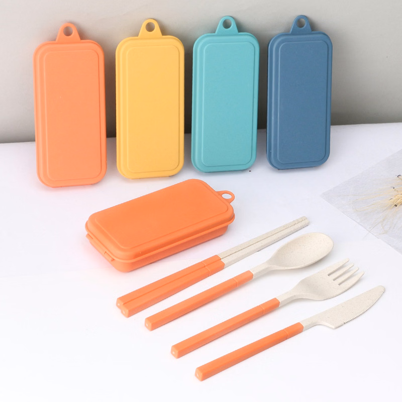 4 Sets Collapsible Reusable Utensils With Portable Case