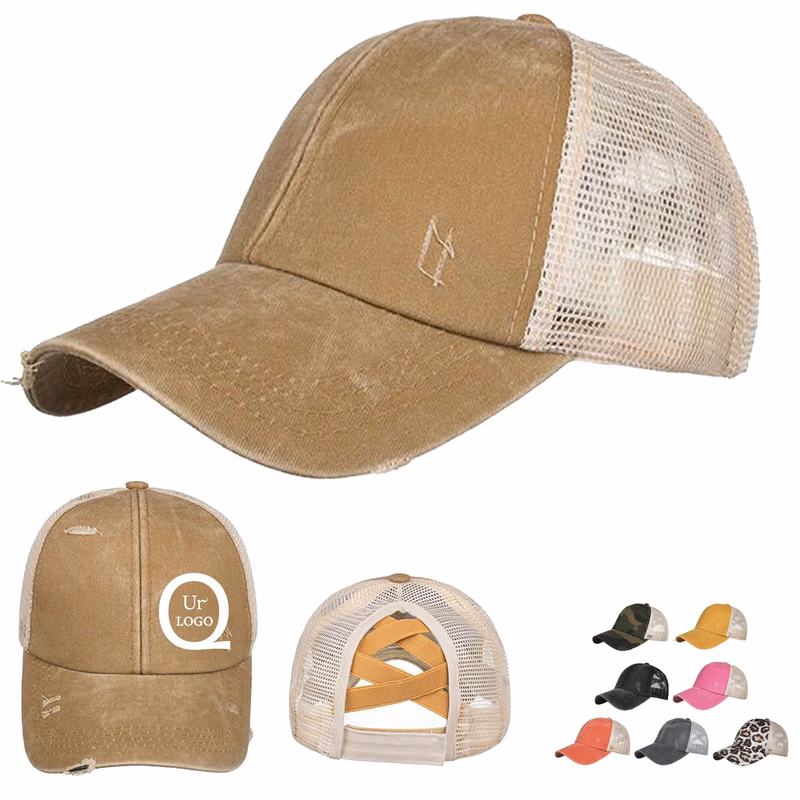Crossed Ponytail Baseball Cap