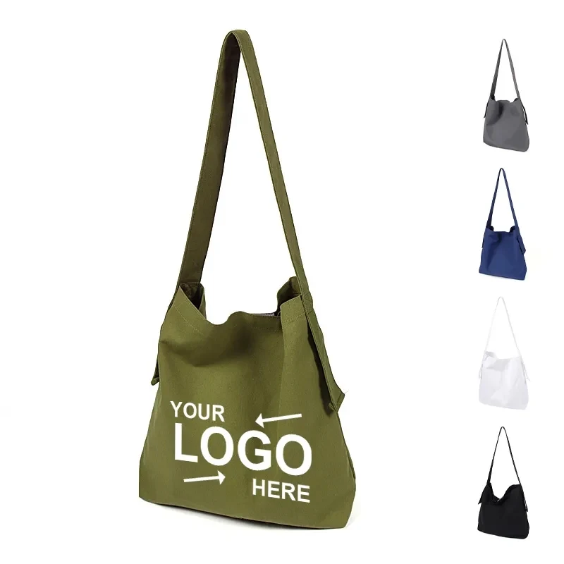 Casual Canvas Crossbody Tote Bag 1