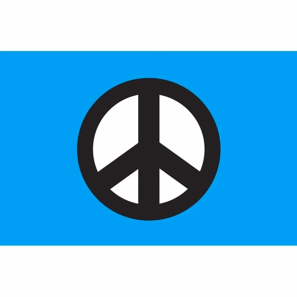 Blue Peace Stick Flag
