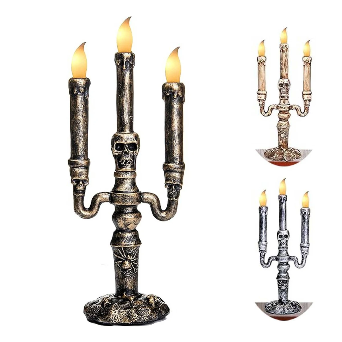 Halloween Skull Candle Table Lamp Desktop Decoration 1