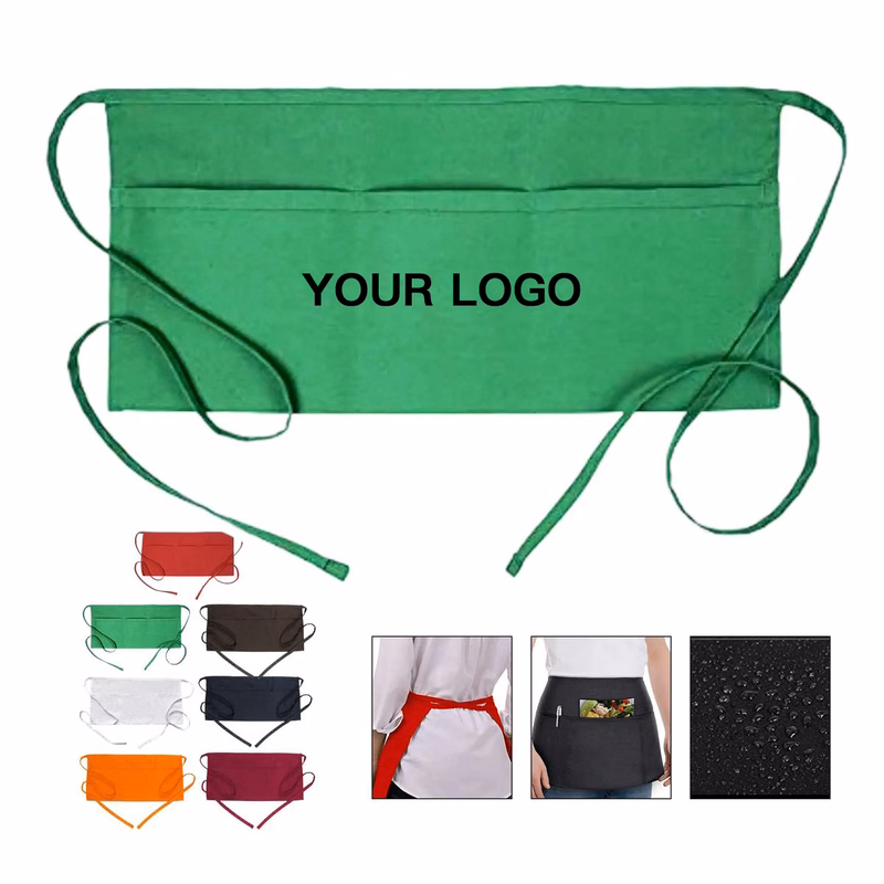 Waterproof Waiter Apron with Storage Pouches