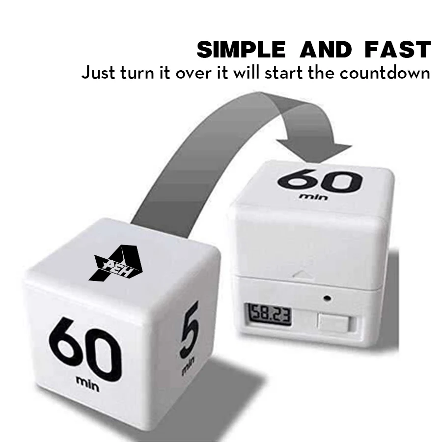 Flip Cube Timer Productivity And Time Management Tool 1