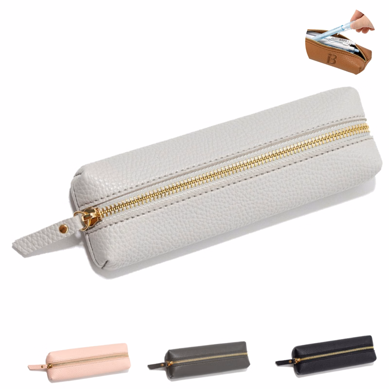 PU Leather Zipper Pencil Pouch