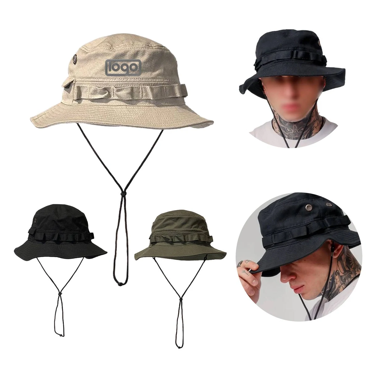 Adjustable Urban Functional Bucket Hat 1