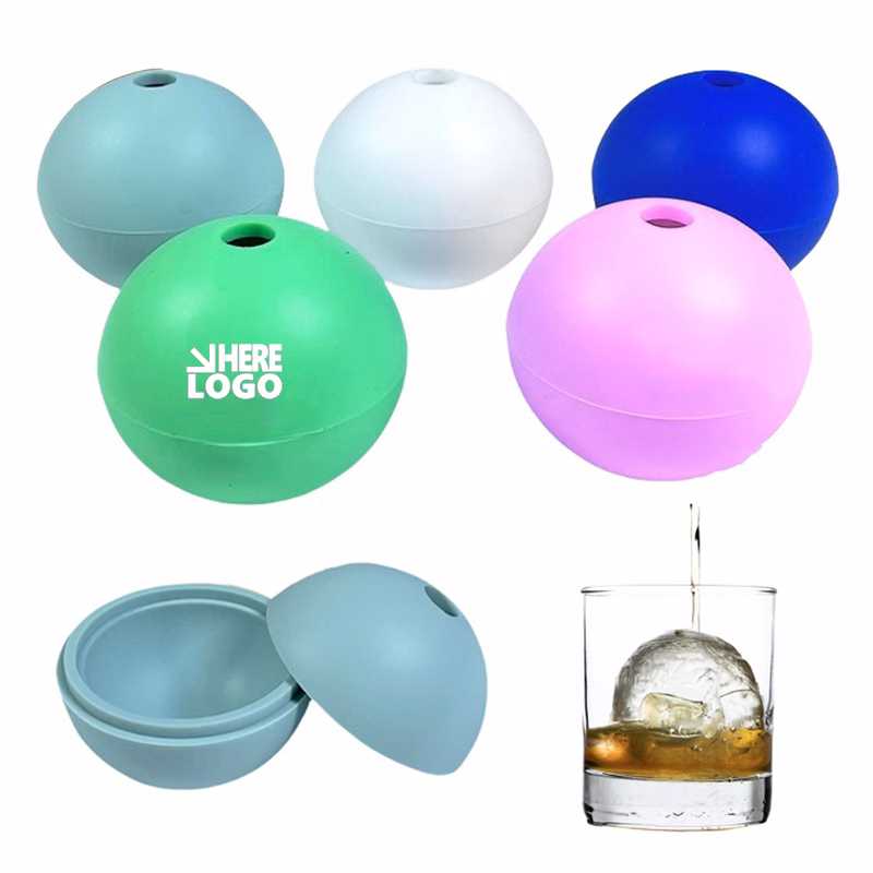 Custom Logo Food Grade Silicone Round Ice Mold