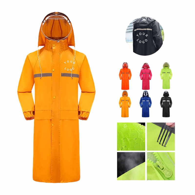 Outdoor Waterproof Long Raincoat Hooded